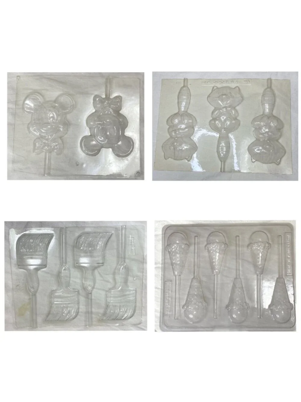 Vintage 1980s Chocolate Candy Soap Craft Molds Lot Mickey Wilton Sugar Showcase